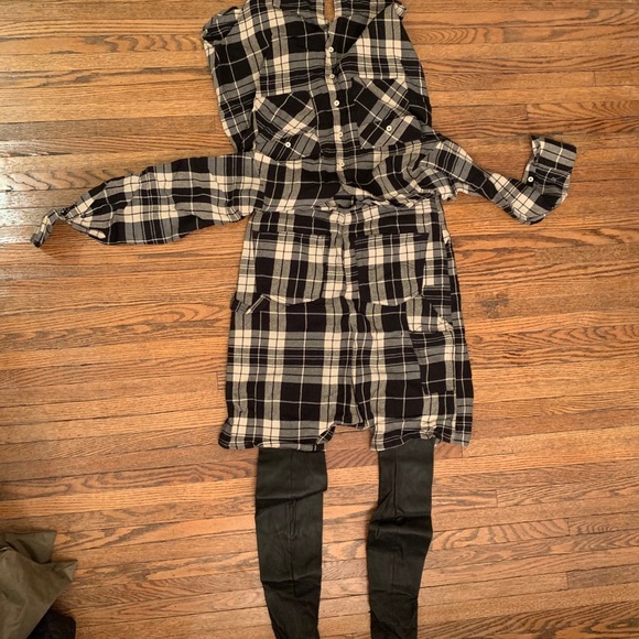 R13 Veder plaid with leather pant - Picture 5 of 9